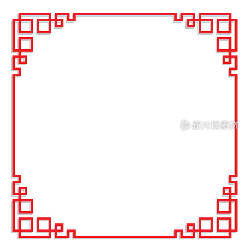 china border frame for text, card, element and decoration